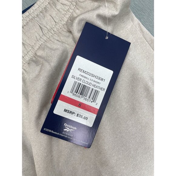 Reebok Fireball Training Shorts Silver Cloud Heather Slim 9'' Men's Athletic S - Picture 3 of 10